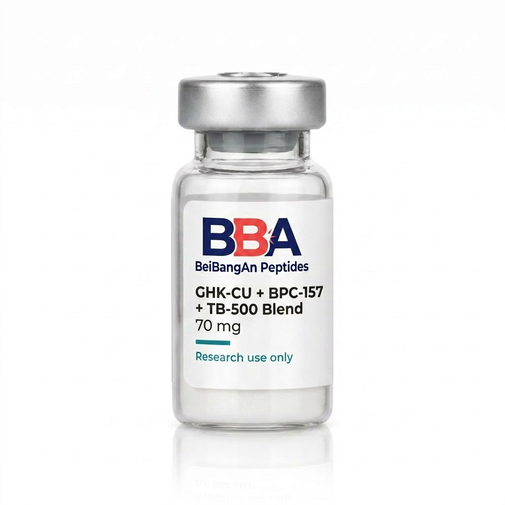 GHK-CU + BPC-157 + TB-500 Blend research vial