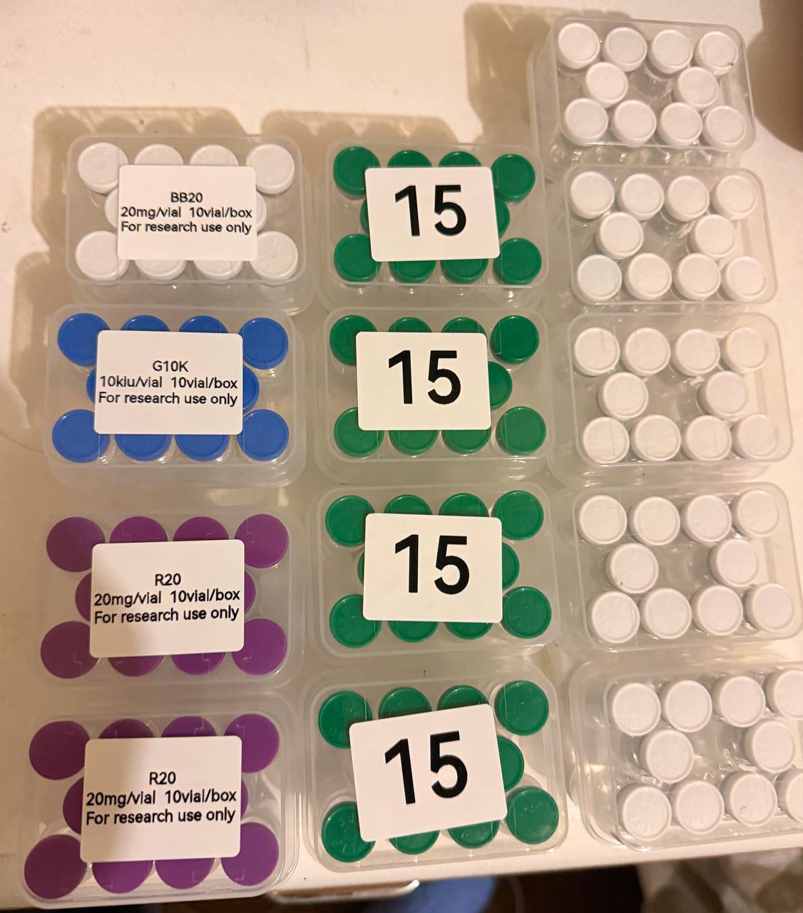 A buyer's landed BBA Peptides order