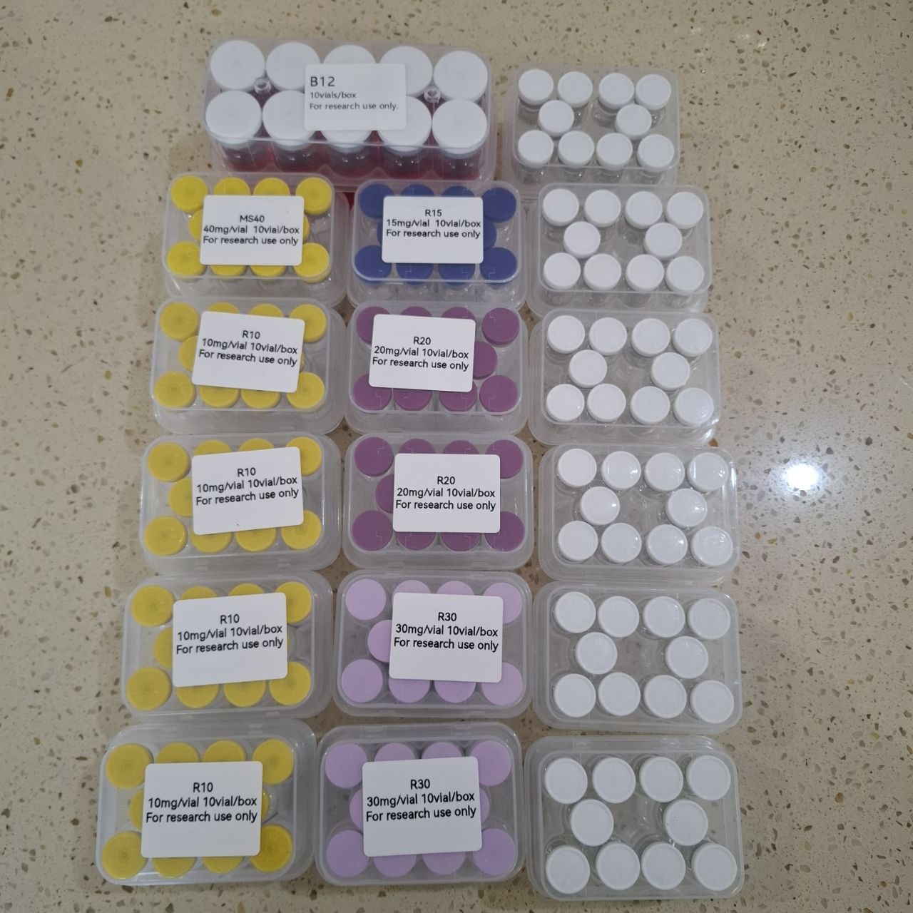 A buyer's landed BBA Peptides order