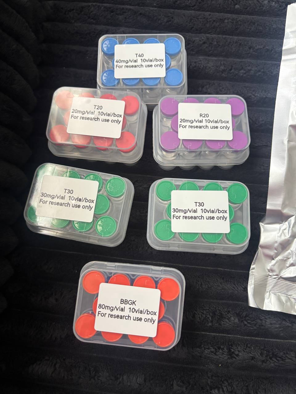 A buyer's landed BBA Peptides order