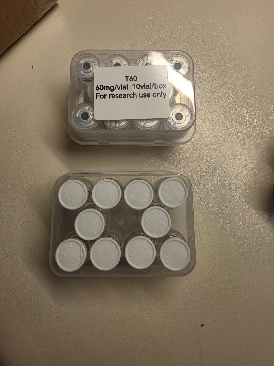 A buyer's landed BBA Peptides order